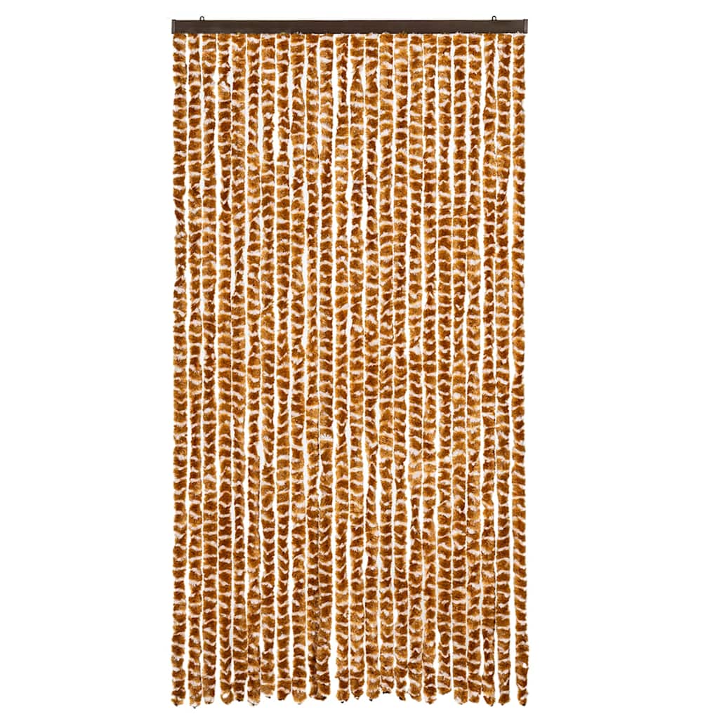 325459 vidaXL Insect Curtain Ochre and White 100x220 cm Chenille