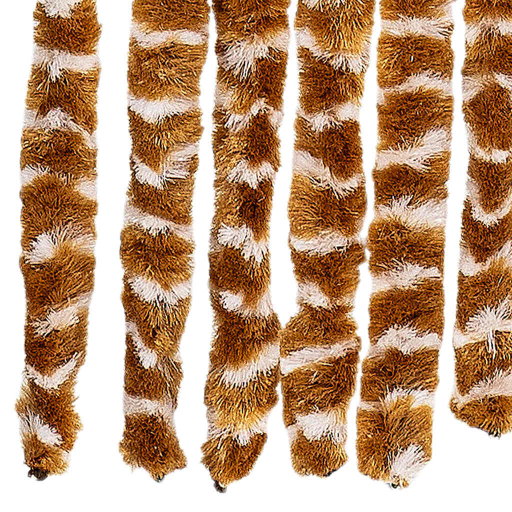 325459 vidaXL Insect Curtain Ochre and White 100x220 cm Chenille