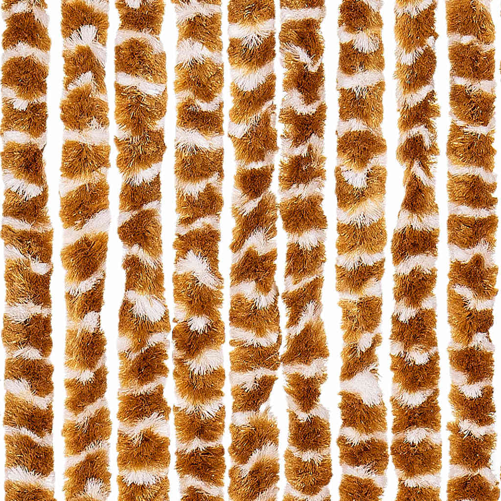 325459 vidaXL Insect Curtain Ochre and White 100x220 cm Chenille