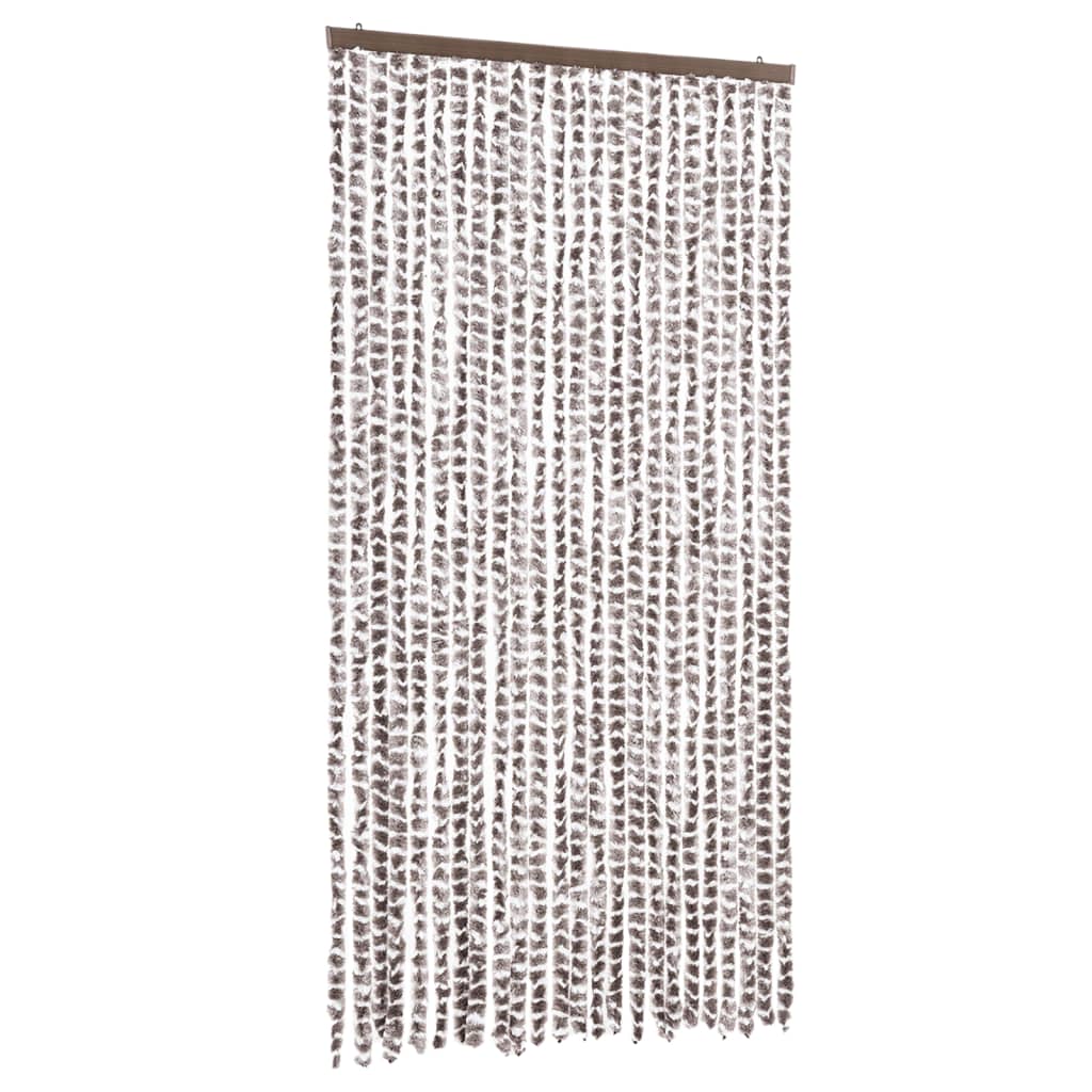 Insect Curtain Taupe and White 100x220 cm Chenille