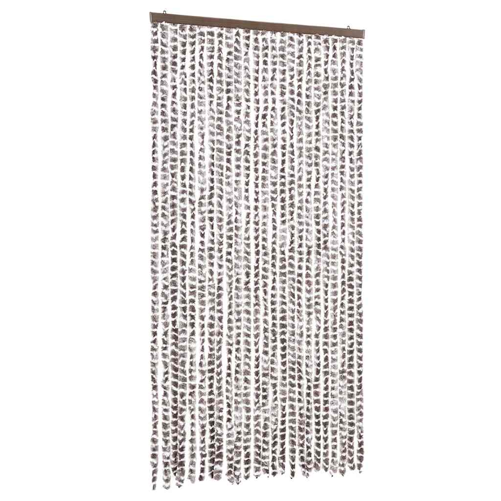 325462 vidaXL Insect Curtain Taupe and White 100x220 cm Chenille