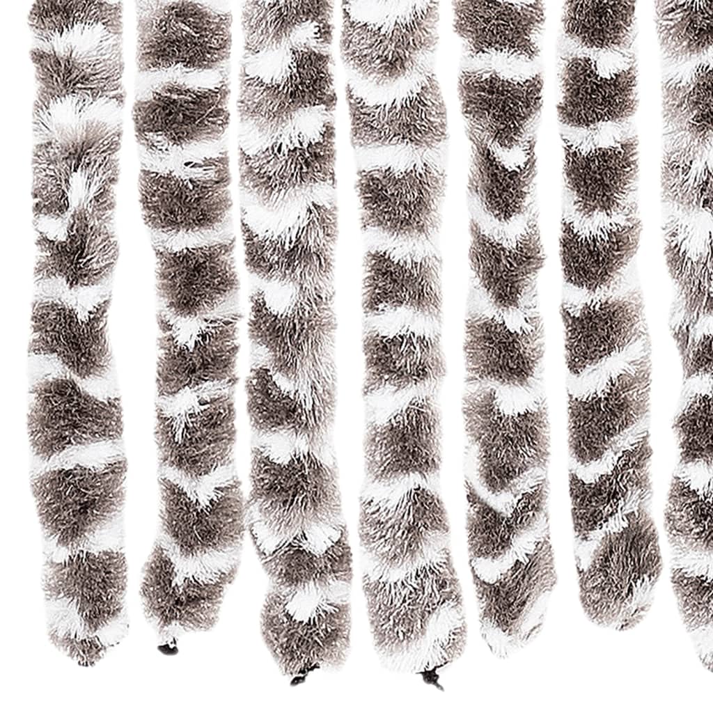 Insect Curtain Taupe and White 100x220 cm Chenille