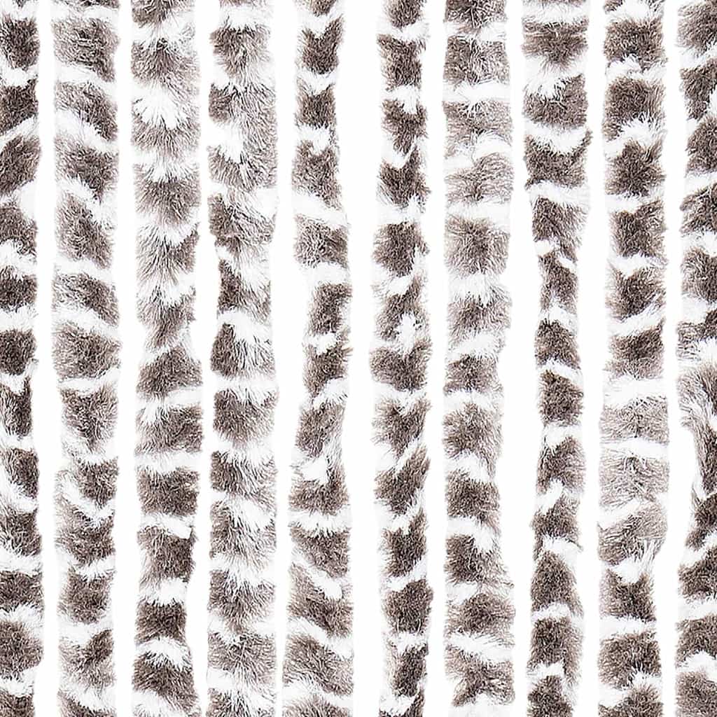 325462 vidaXL Insect Curtain Taupe and White 100x220 cm Chenille