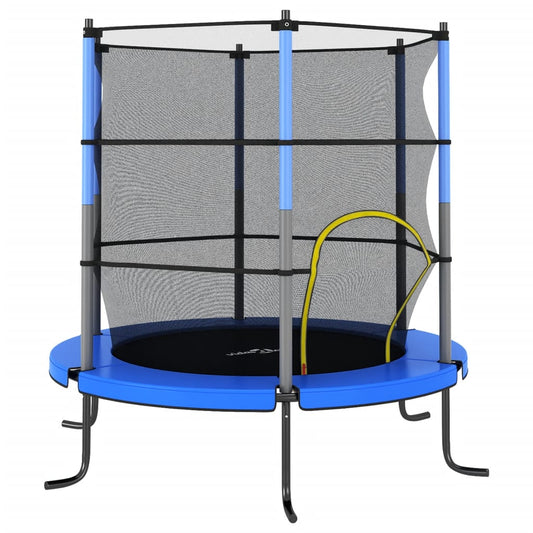 vidaXL Trampoline with Safety Net Round 140x160 cm Blue