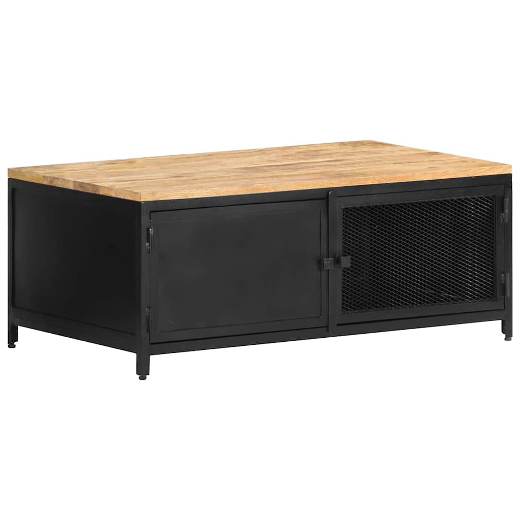 323136 vidaXL Coffee Table 90x50x37 cm Solid Rough Mango Wood