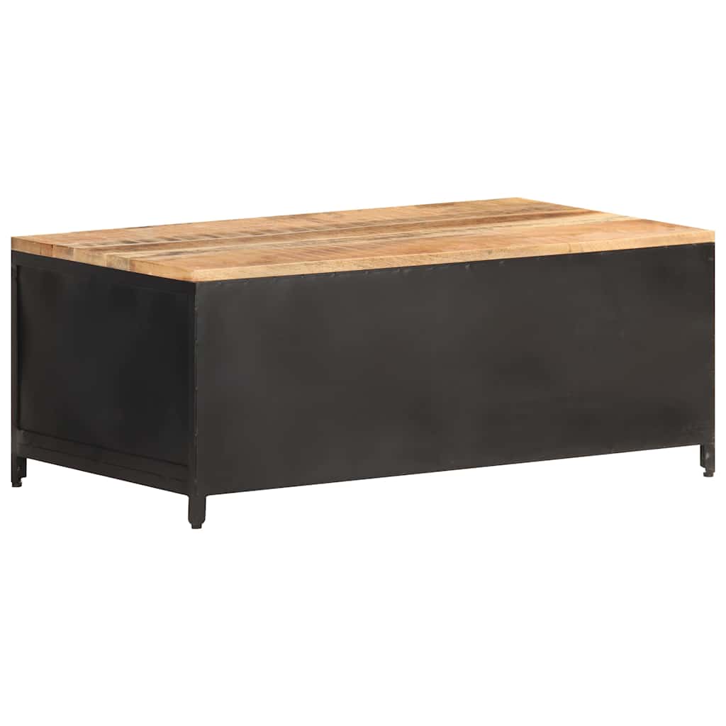 323136 vidaXL Coffee Table 90x50x37 cm Solid Rough Mango Wood