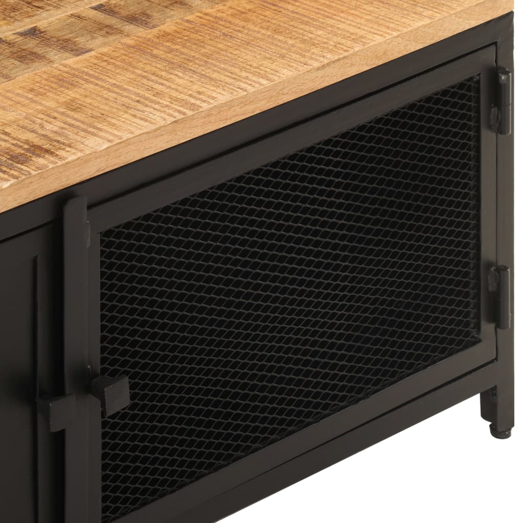 323136 vidaXL Coffee Table 90x50x37 cm Solid Rough Mango Wood