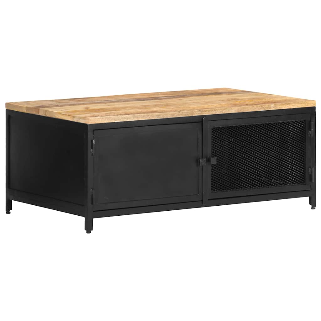 323136 vidaXL Coffee Table 90x50x37 cm Solid Rough Mango Wood
