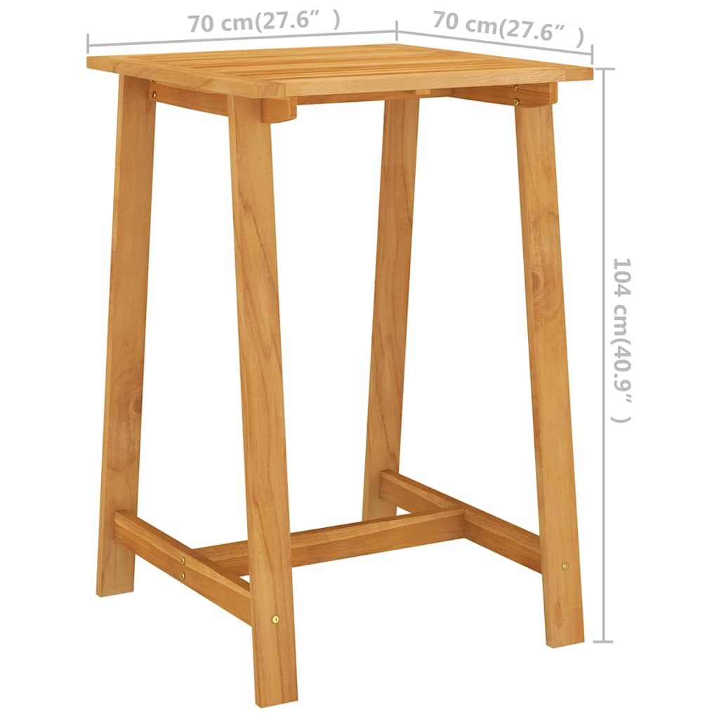 312408 vidaXL Garden Bar Table 70x70x104 cm Solid Acacia Wood