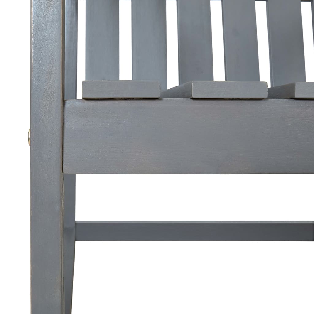 Garden Chair | Set of 2 | Grey | Solid acacia wood