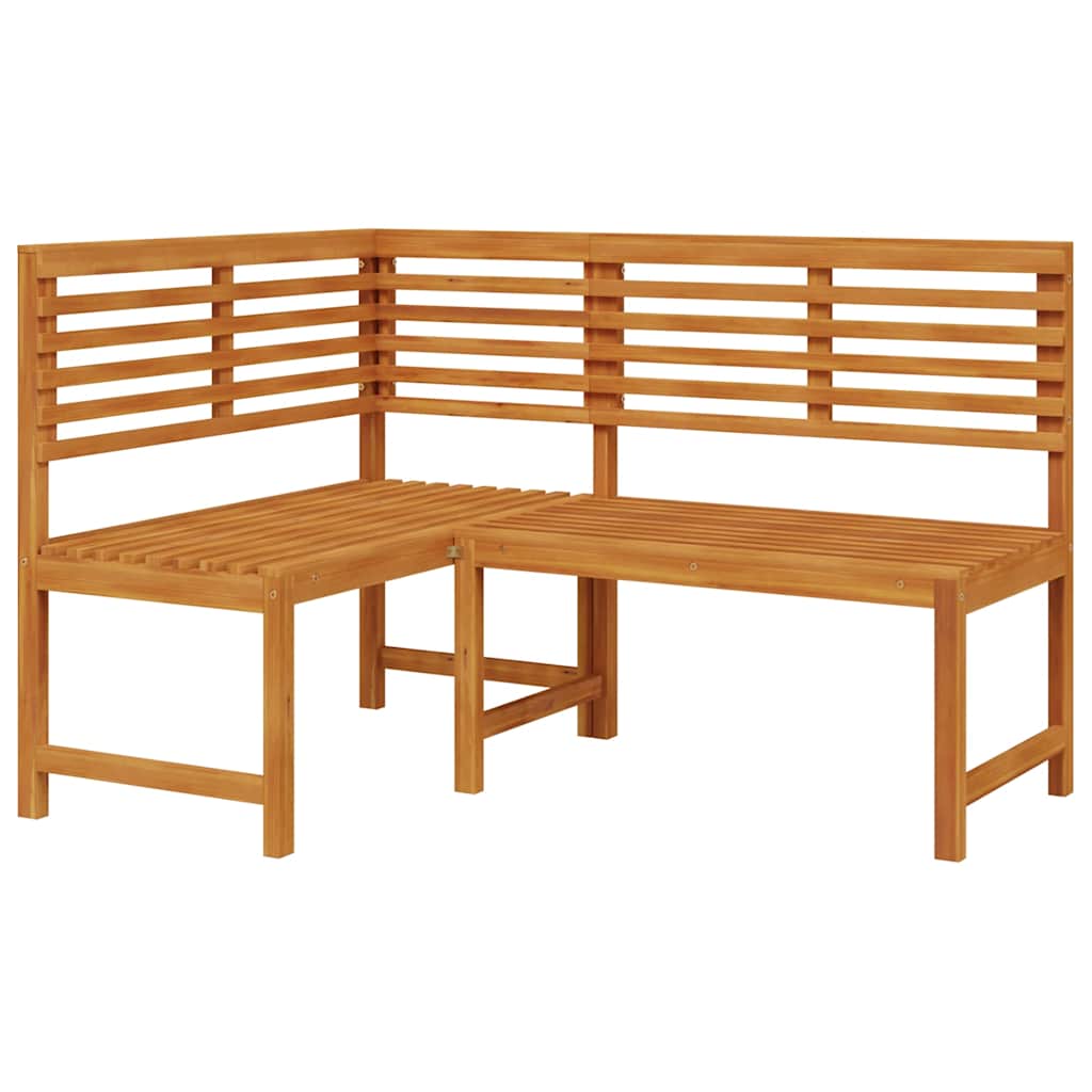 Corner Bench | Brown | Solid Acacia Wood | 140 cm corner bench