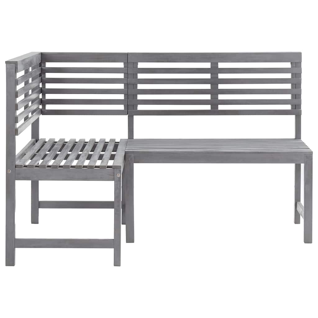 Corner Bench | Grey | Solid acacia wood with a grey wash finish | Medium