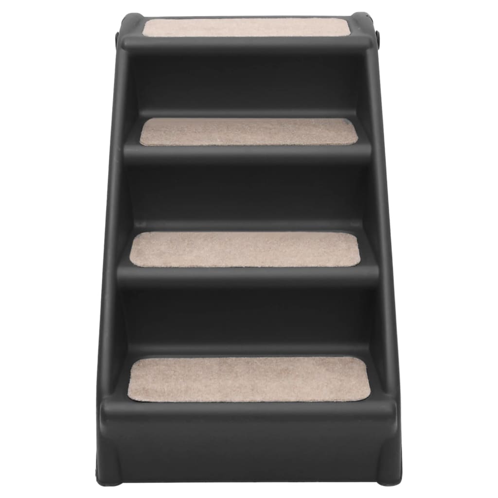 170985 vidaXL Folding Dog Stairs Black 62x40x49,5 cm