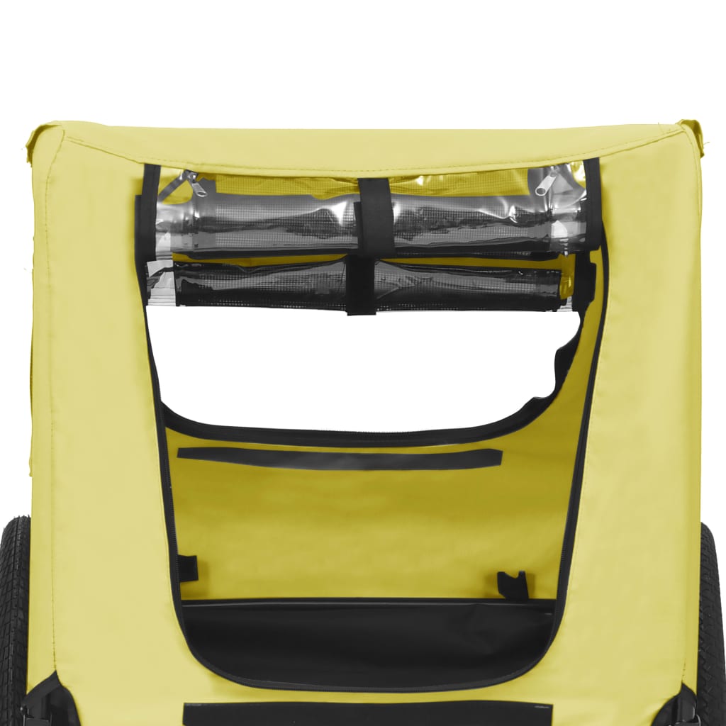 vidaXL Pet Bike Trailer Yellow and Black