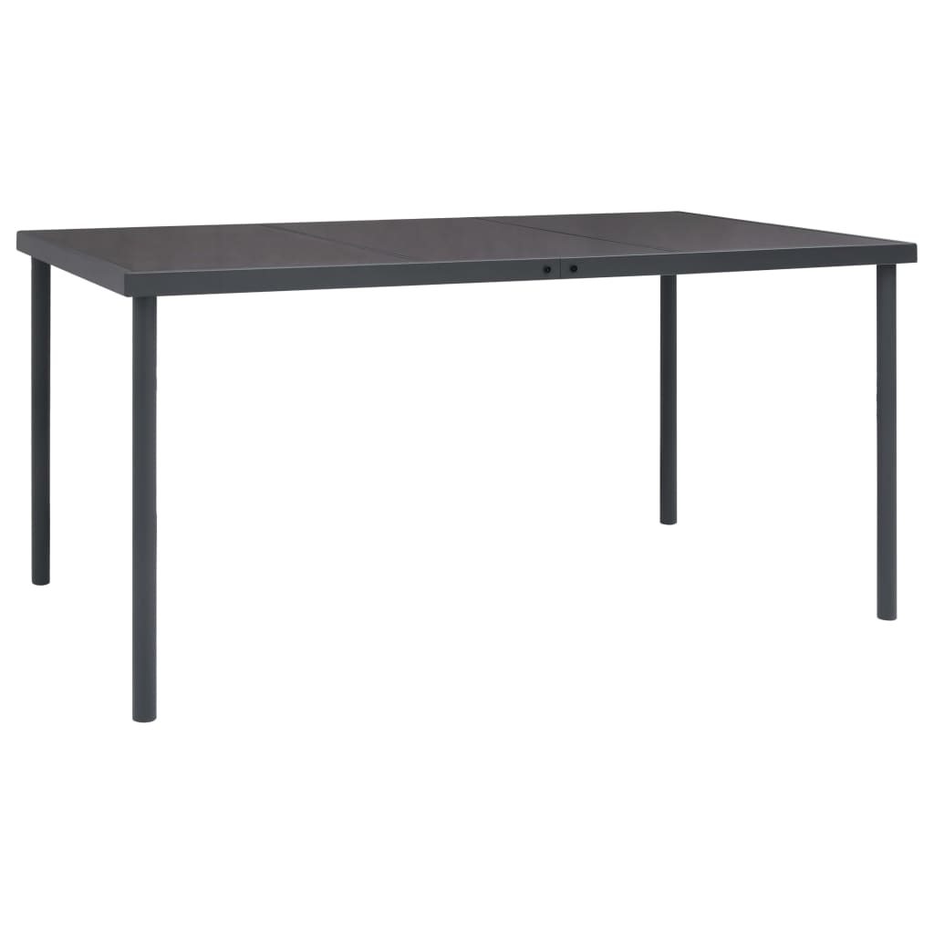 313087 vidaXL Outdoor Dining Table Anthracite 150x90x74 cm Steel