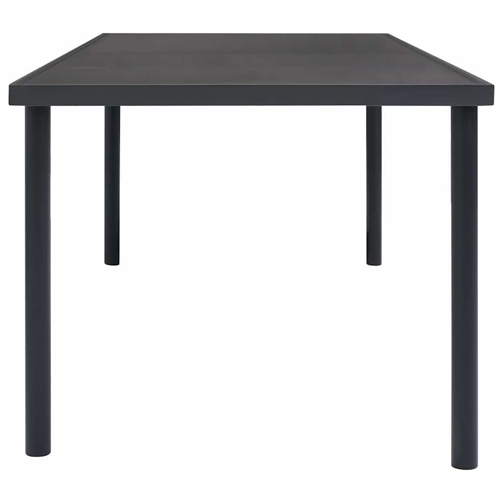 313087 vidaXL Outdoor Dining Table Anthracite 150x90x74 cm Steel