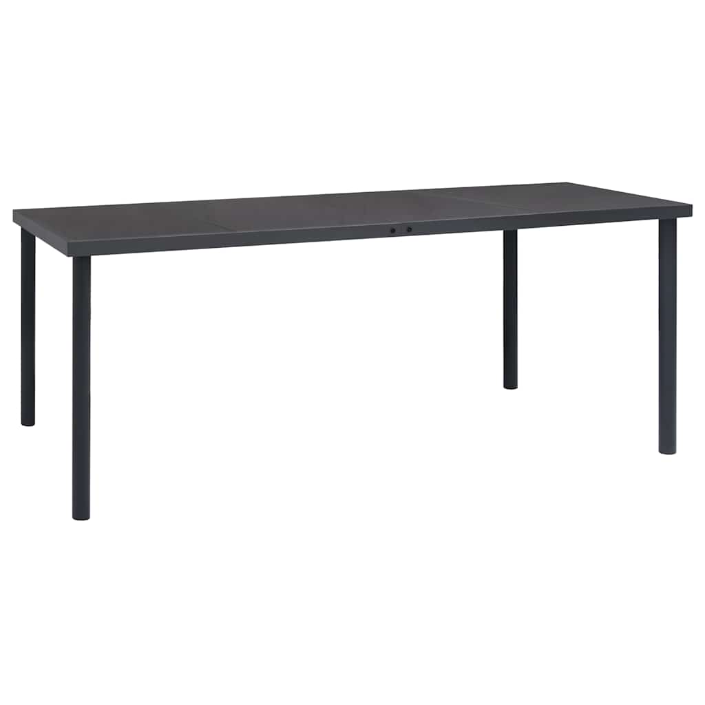 313088 vidaXL Outdoor Dining Table Anthracite 190x90x74 cm Steel
