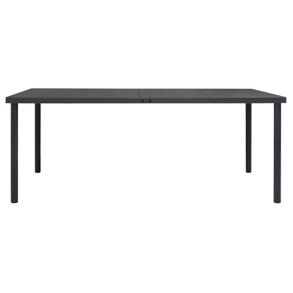 vidaXL Outdoor Dining Table Anthracite 190x90x74 cm Steel