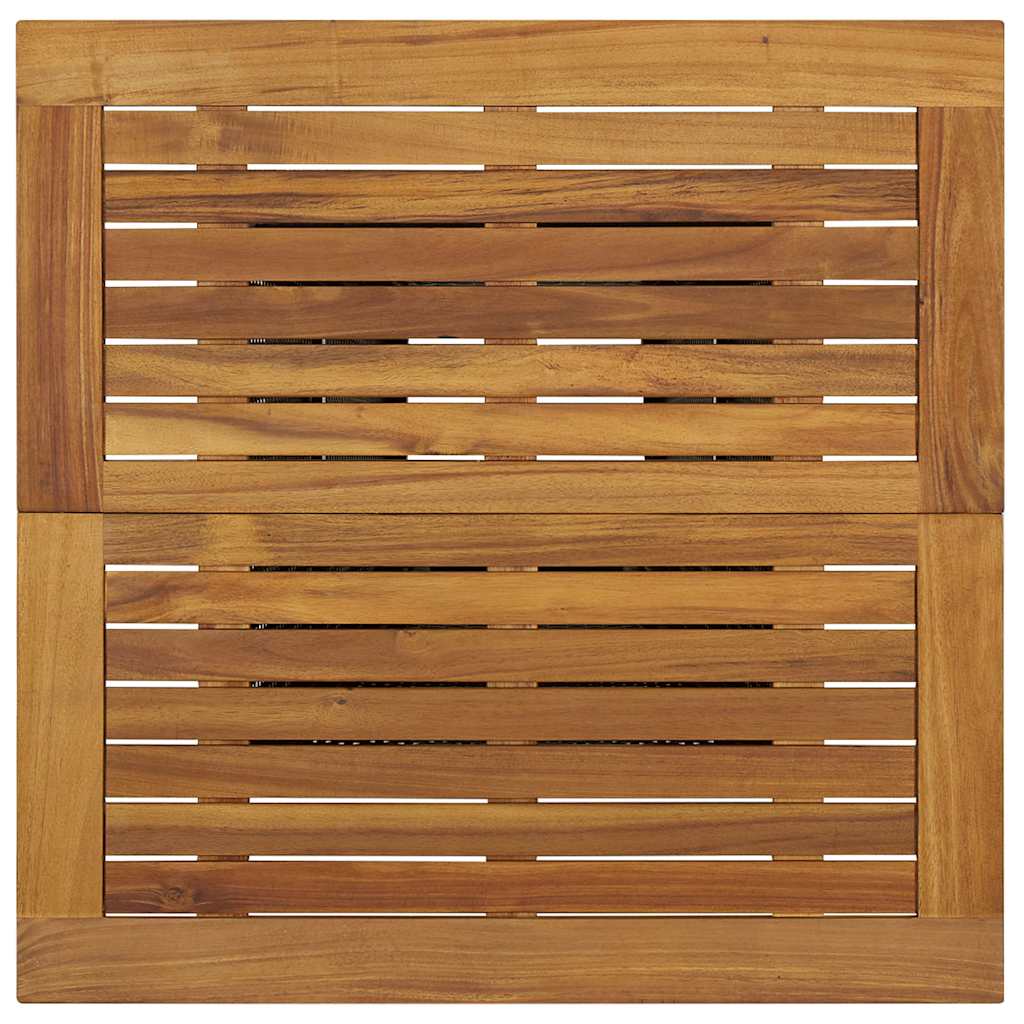 313465 vidaXL Bar Table Black 80x80x110 cm Poly Rattan and Solid Acacia Wood