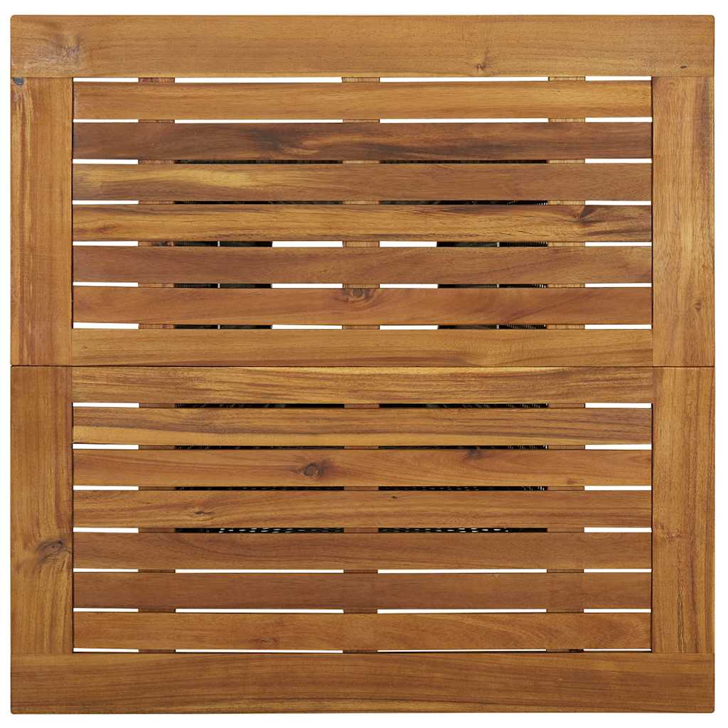 313466 vidaXL Bar Table Grey 80x80x110 cm Poly Rattan and Solid Acacia Wood