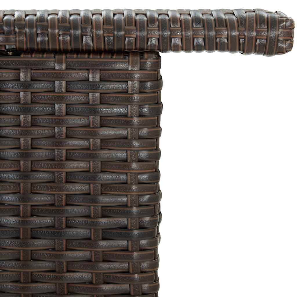 Garden Bar Table Brown 120x55x110 cm Poly Rattan