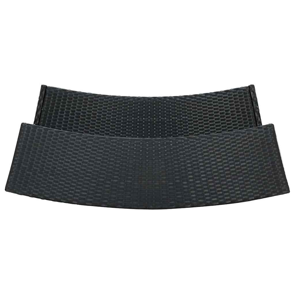Garden Bar Table Black 120x55x110 cm Poly Rattan