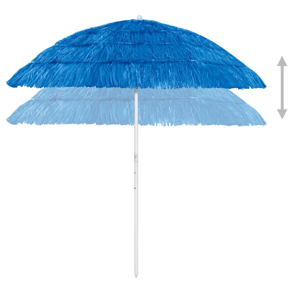 vidaXL Hawaii Beach Parasol Blue 240 cm