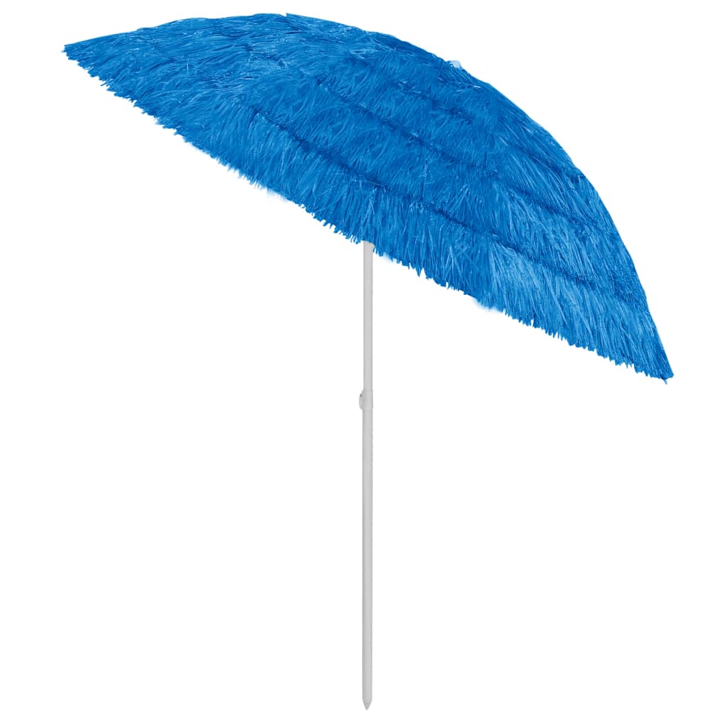 vidaXL Hawaii Beach Parasol Blue 240 cm