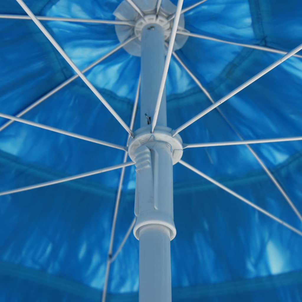 vidaXL Hawaii Beach Parasol Blue 240 cm