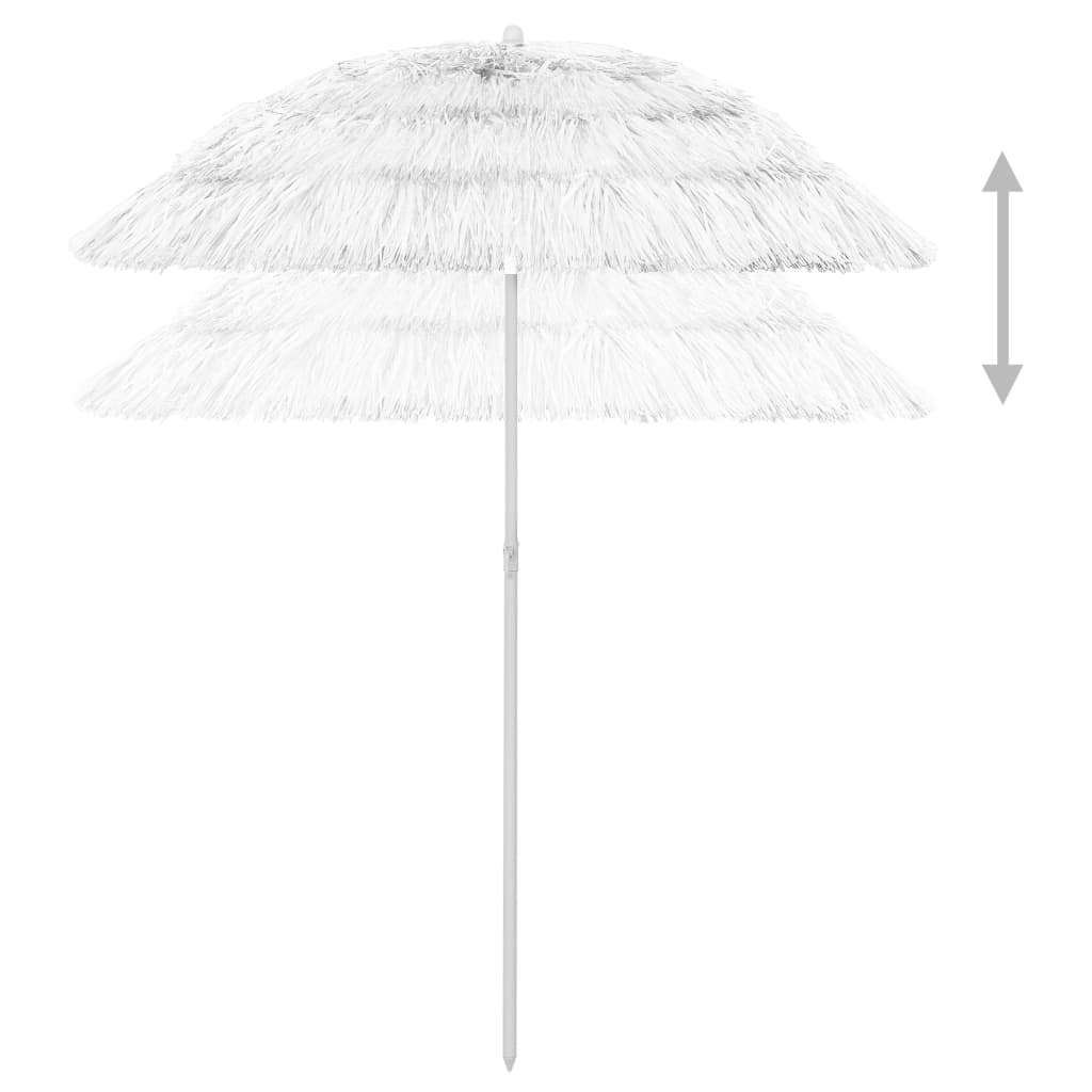 Hawaii Beach Parasol | White | Polyester | Tiltable | Beach Parasol