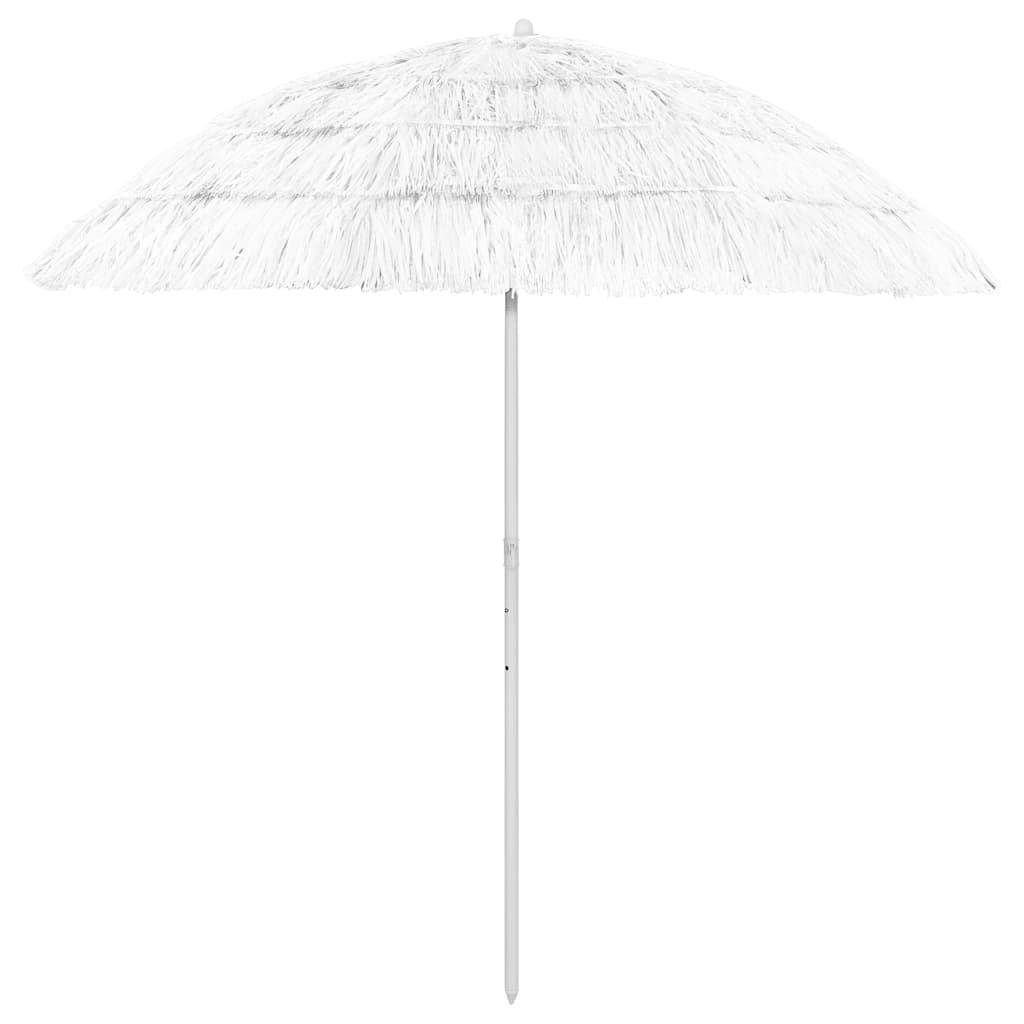 314701 vidaXL Hawaii Beach Parasol White 240 cm