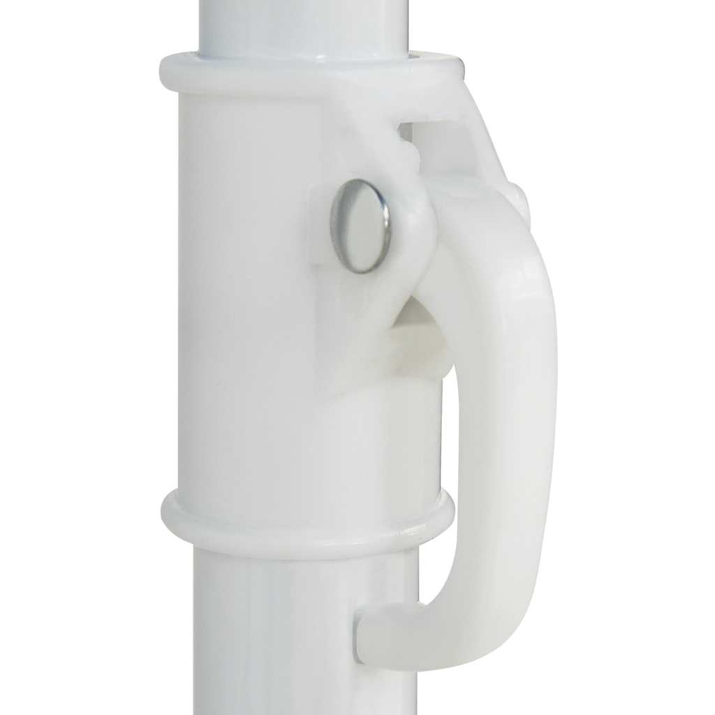 314701 vidaXL Hawaii Beach Parasol White 240 cm