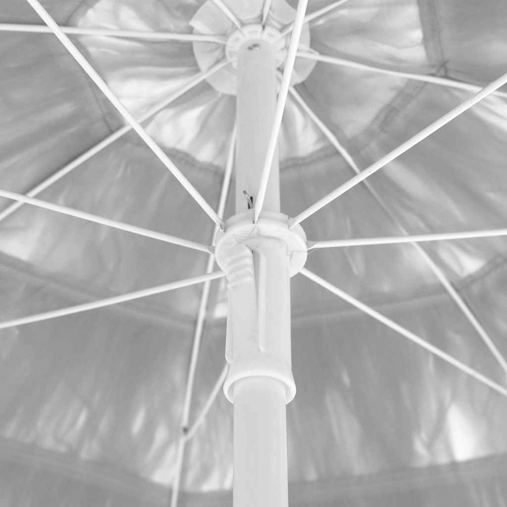314701 vidaXL Hawaii Beach Parasol White 240 cm