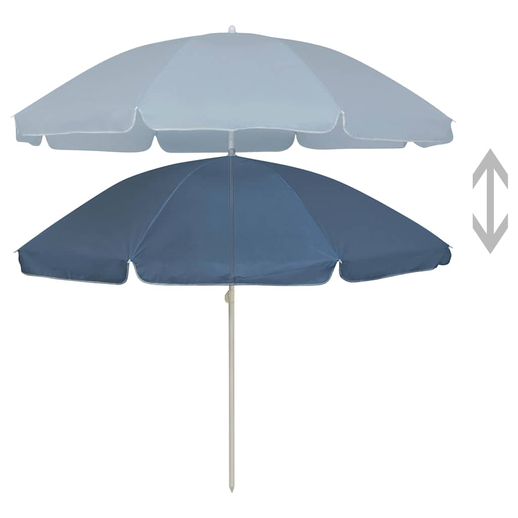 314704 vidaXL Beach Parasol Blue 240 cm