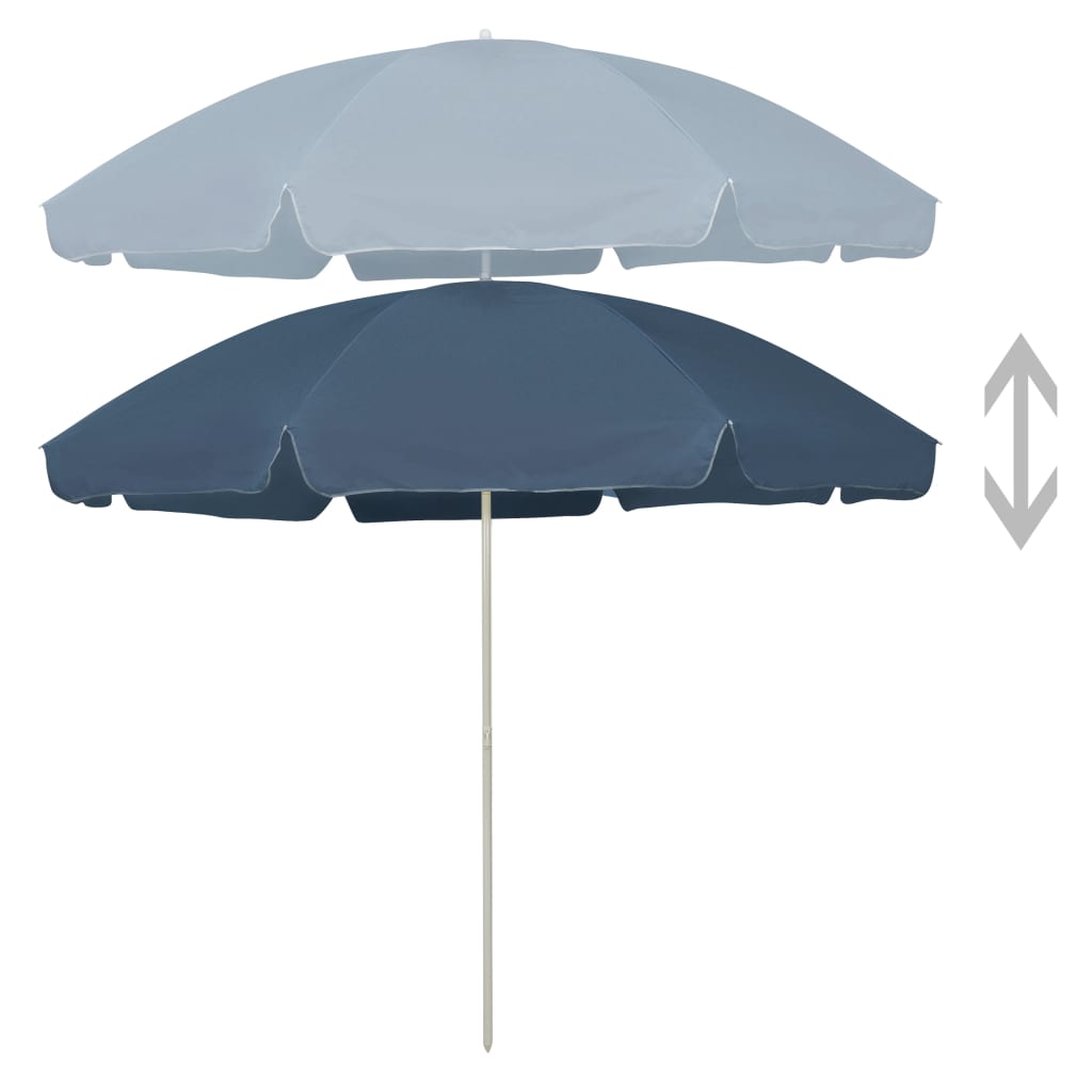 vidaXL Beach Parasol Blue 300 cm