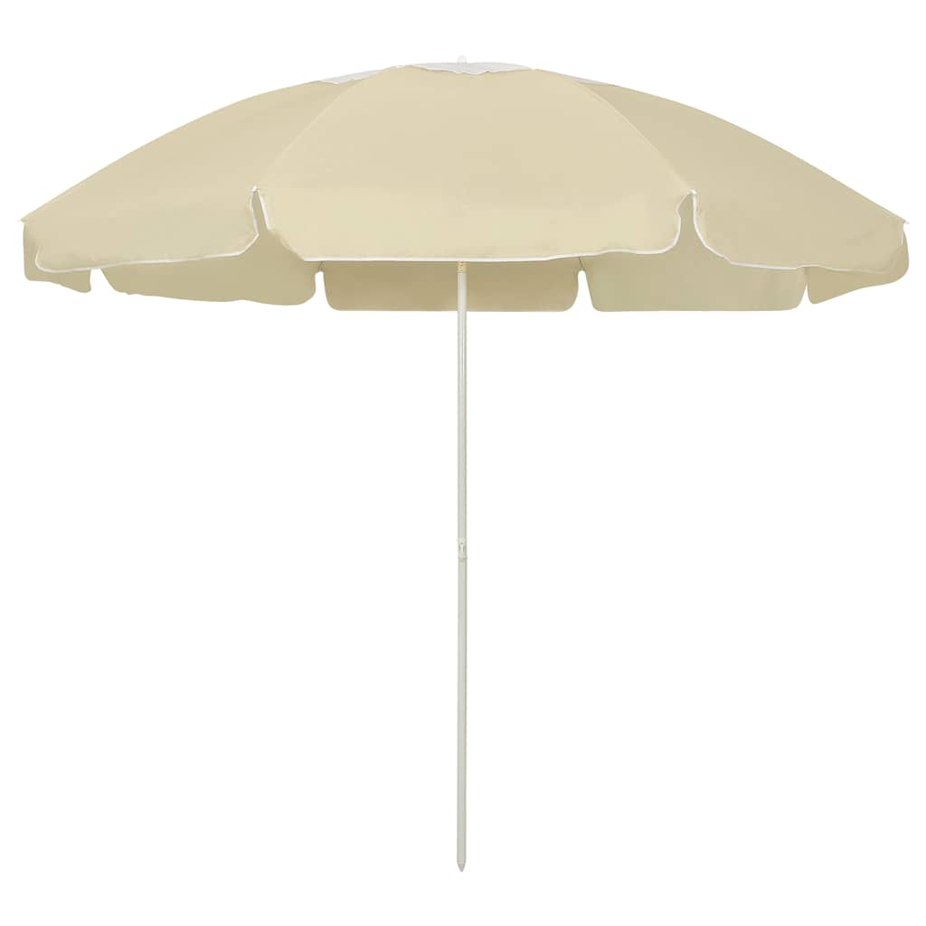 314711 vidaXL Beach Parasol Sand Yellow 240 cm