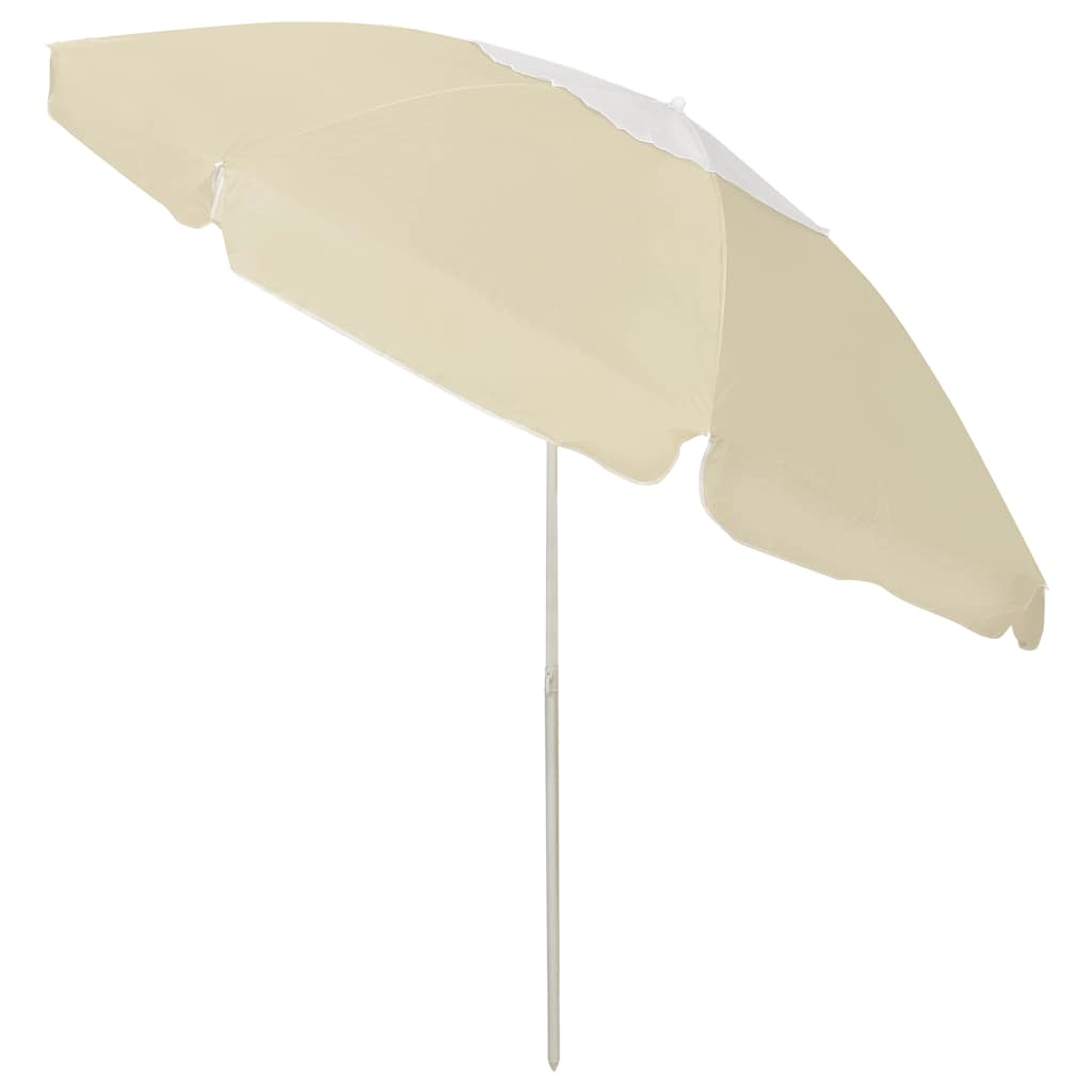 314711 vidaXL Beach Parasol Sand Yellow 240 cm