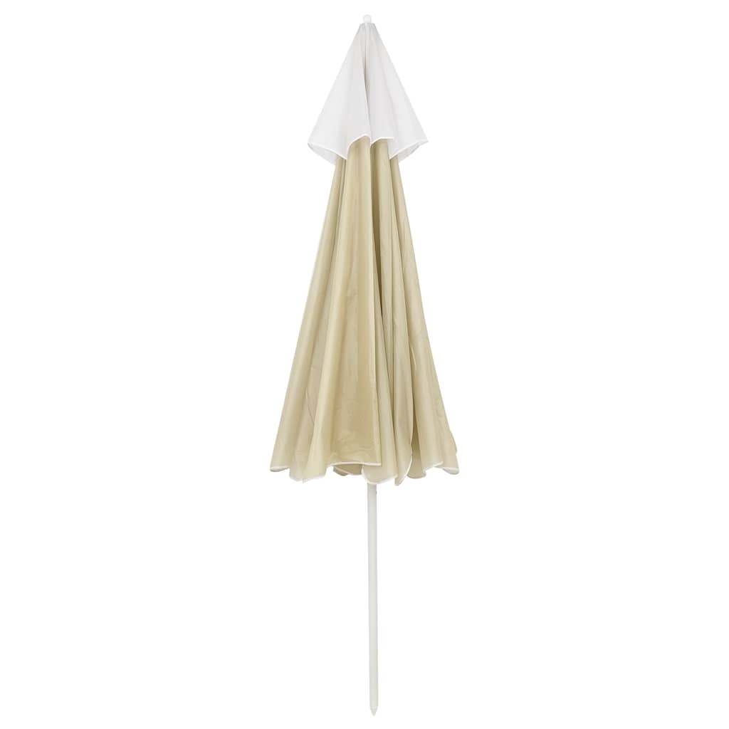 314711 vidaXL Beach Parasol Sand Yellow 240 cm