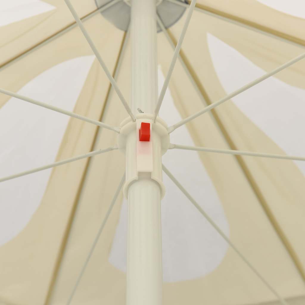 314711 vidaXL Beach Parasol Sand Yellow 240 cm