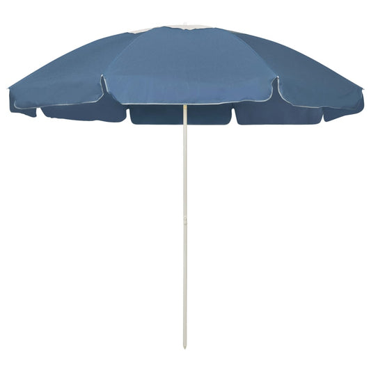 vidaXL Beach Parasol Blue 240 cm