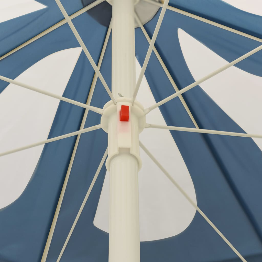 vidaXL Beach Parasol Blue 240 cm