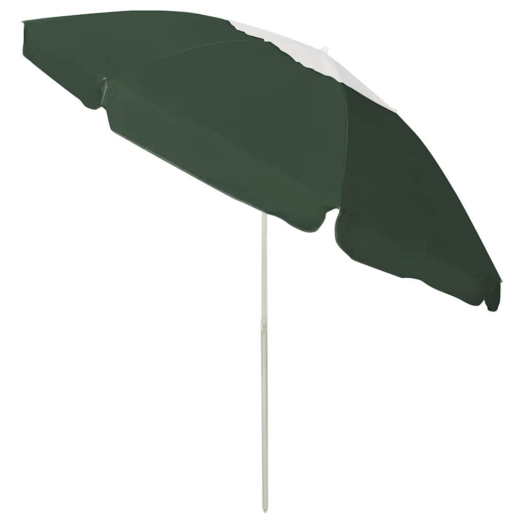 314713 vidaXL Beach Parasol Green 240 cm