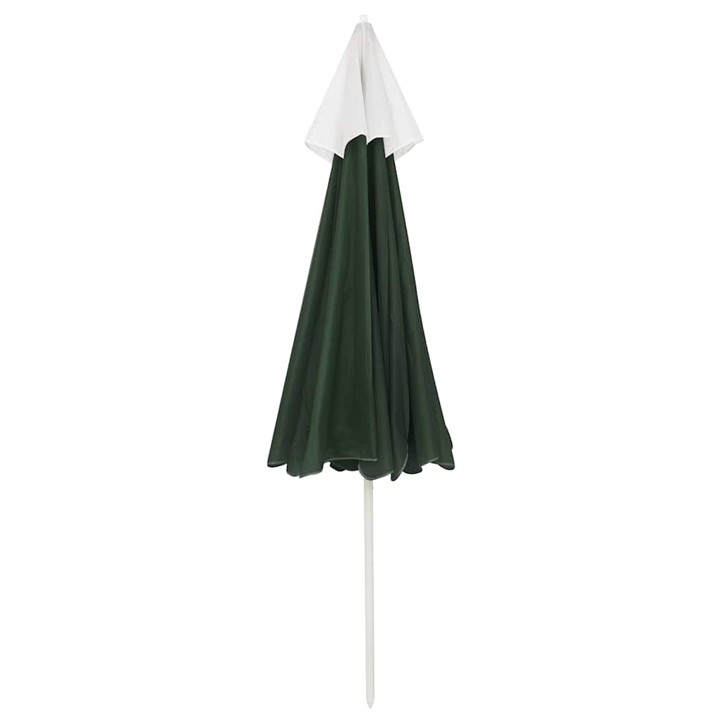 314713 vidaXL Beach Parasol Green 240 cm