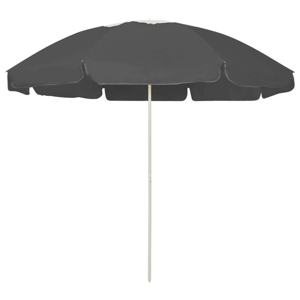 vidaXL Beach Parasol Anthracite 240 cm