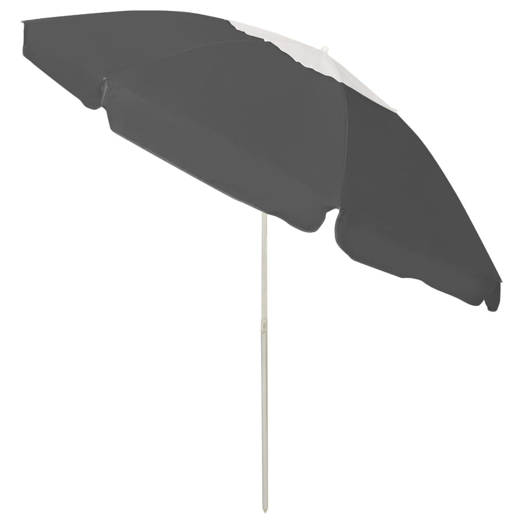 vidaXL Beach Parasol Anthracite 240 cm