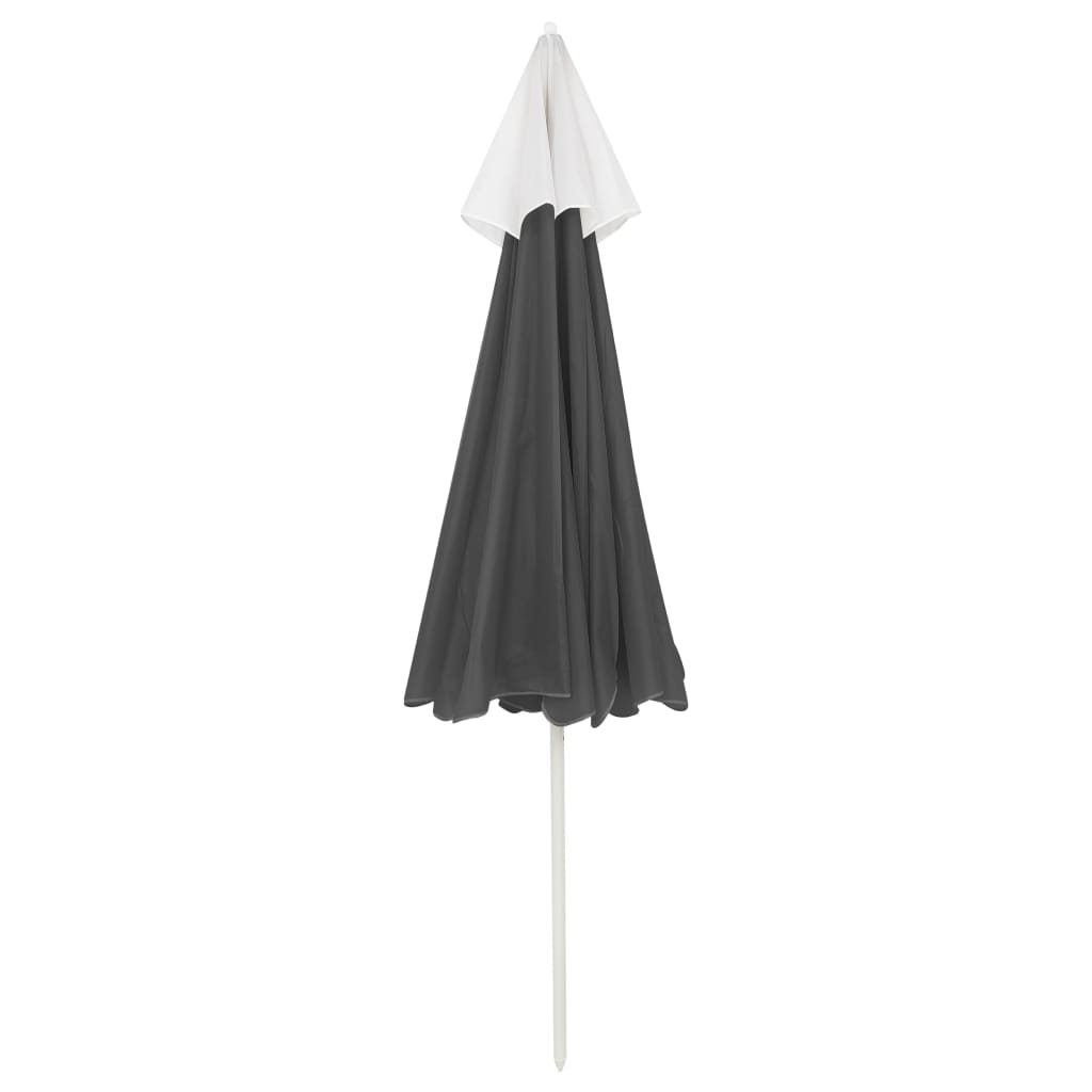 vidaXL Beach Parasol Anthracite 240 cm