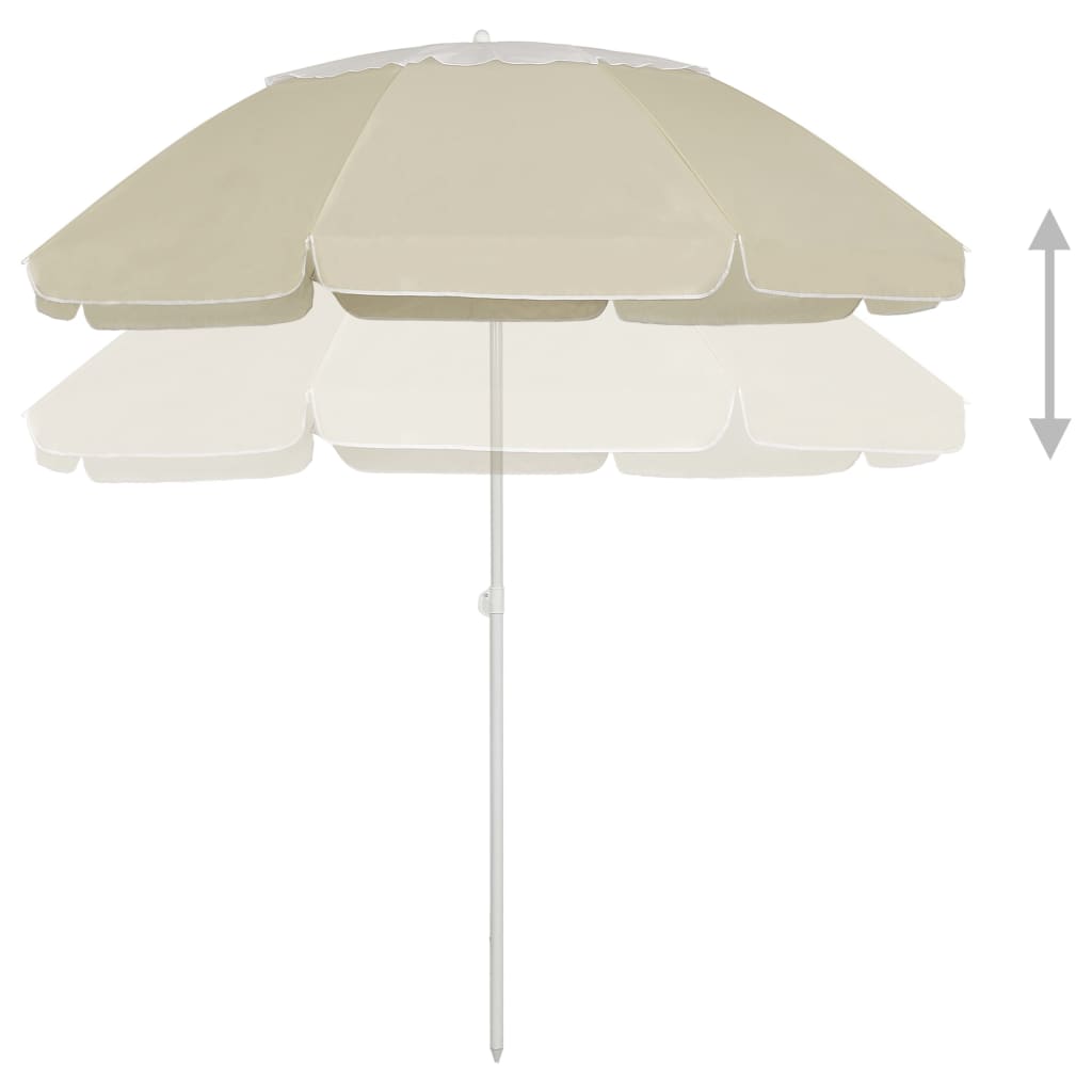 vidaXL Beach Parasol Sand Yellow 300 cm