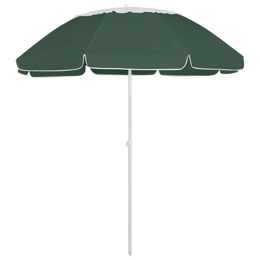 vidaXL Beach Parasol Green 300 cm