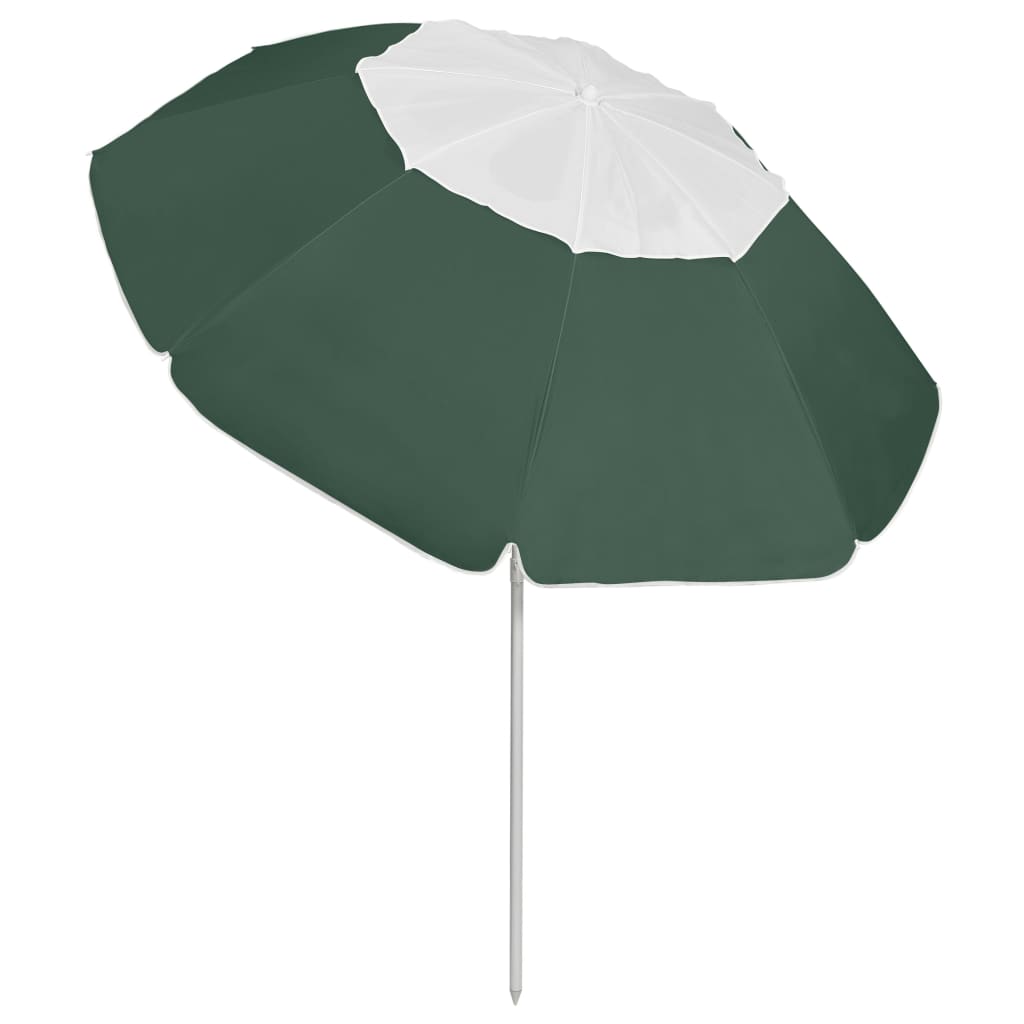 vidaXL Beach Parasol Green 300 cm