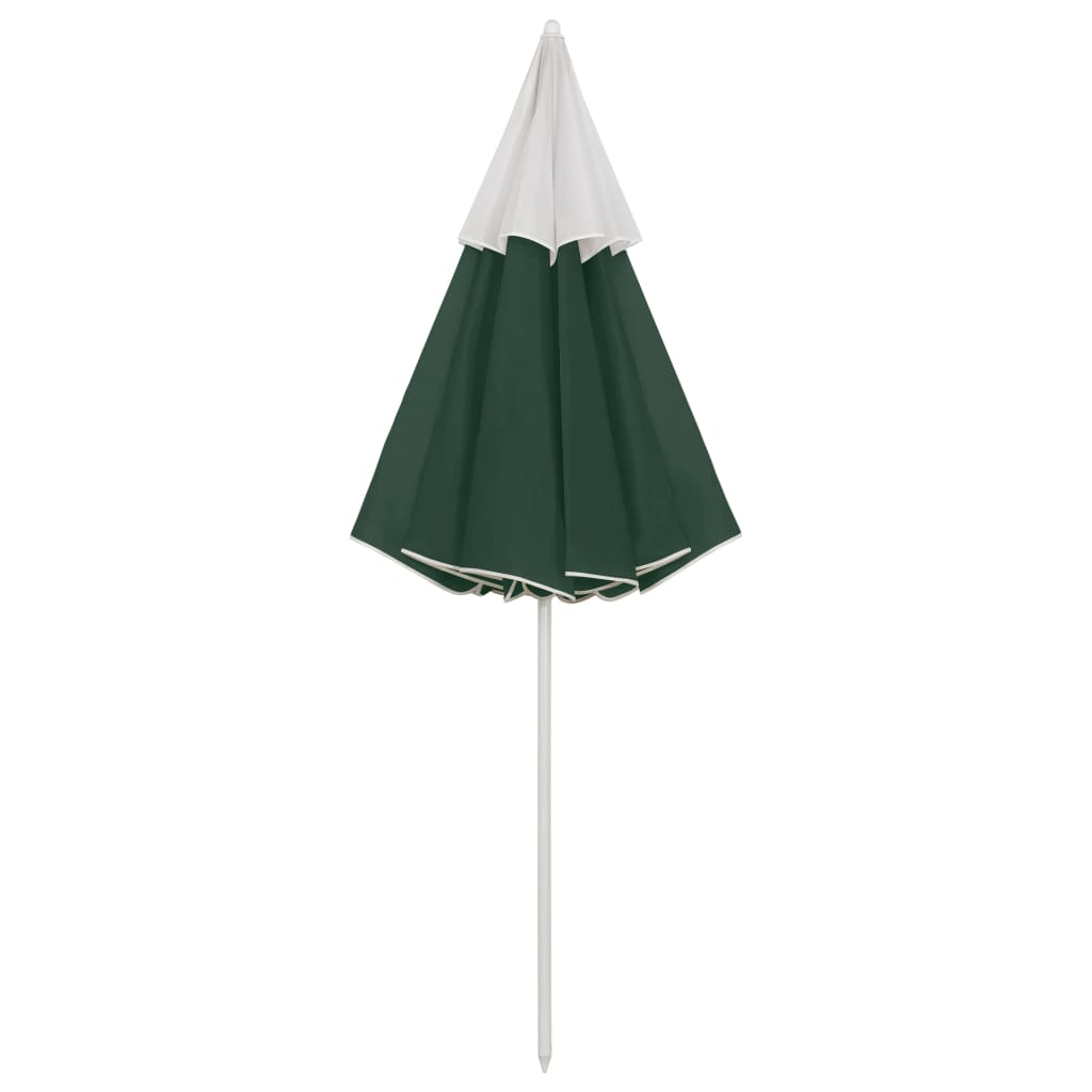 vidaXL Beach Parasol Green 300 cm